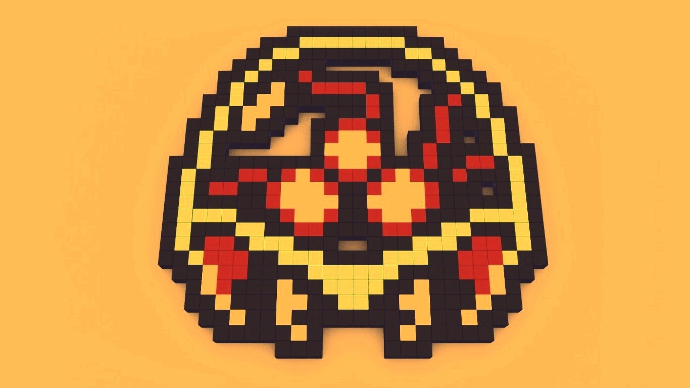 Пиксельная голова обои