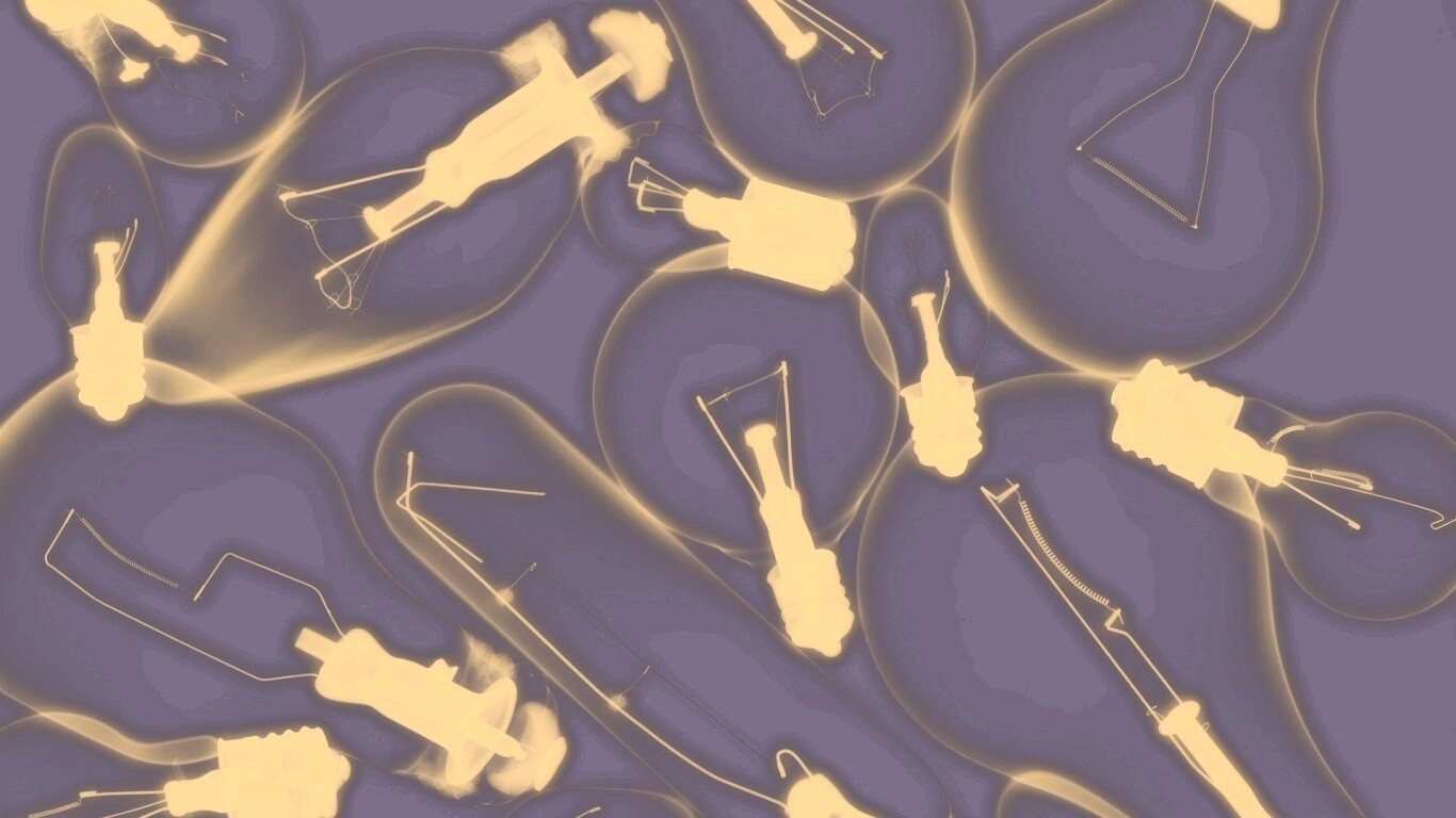 Лампочки под рентгеном обои