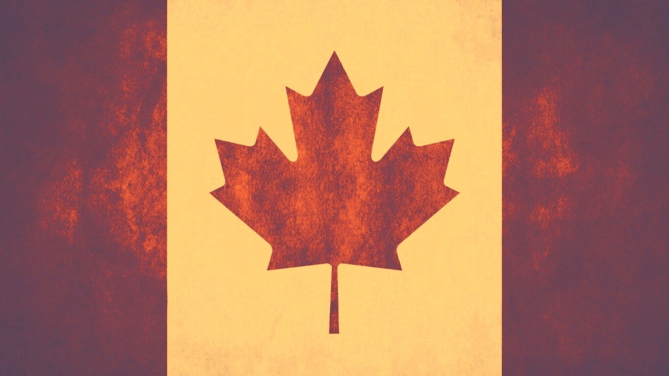 Флаг канады, кленовый лист обои