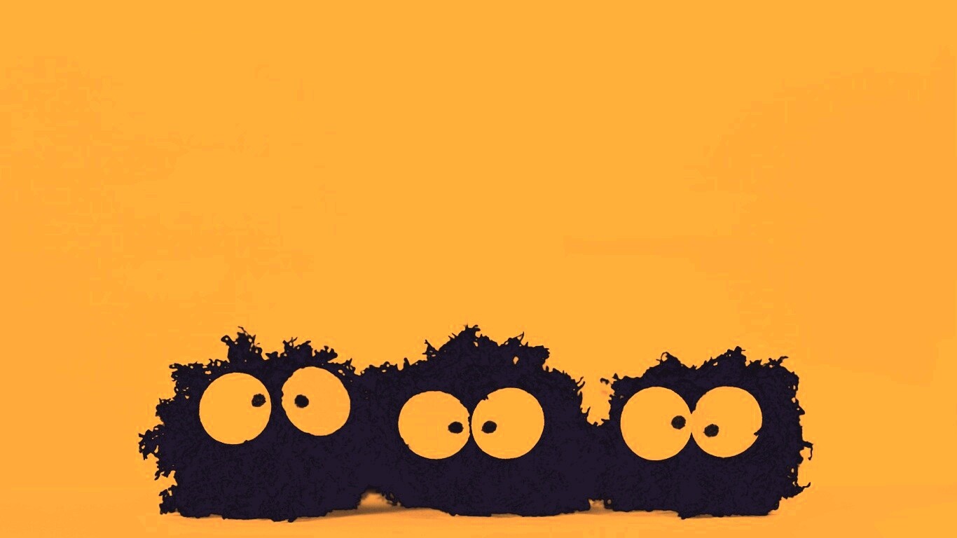 Кляксы с глазами обои