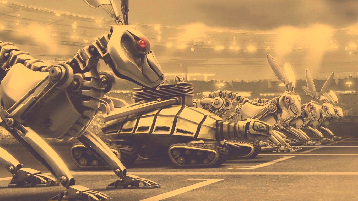 Роботы на старте обои