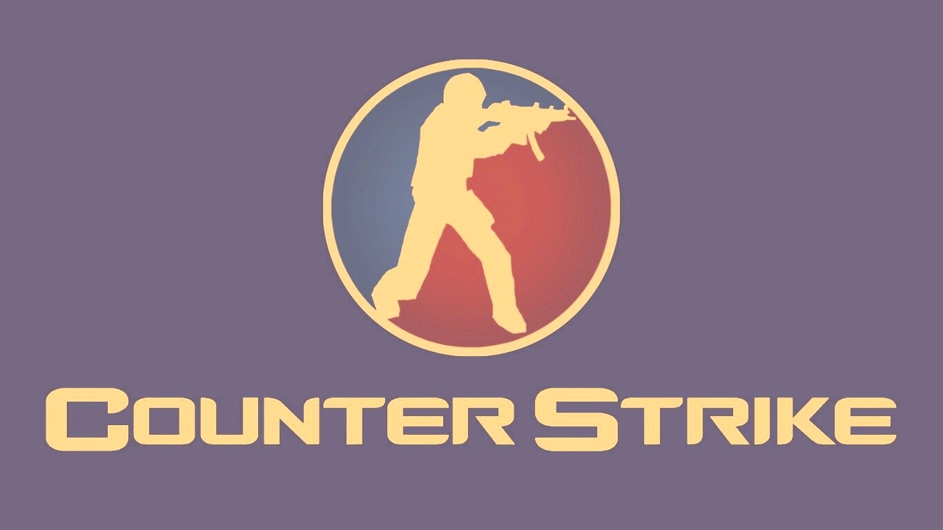 Логотип Counter Strike на черном фоне обои