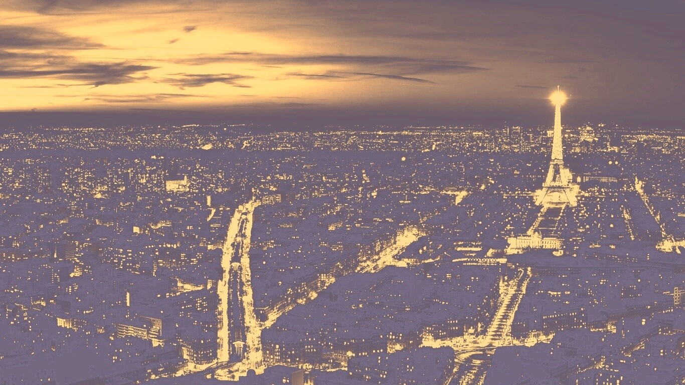 Ночной париж обои