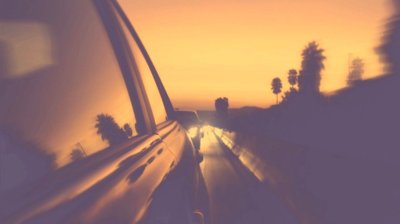 Вечерняя поездка обои