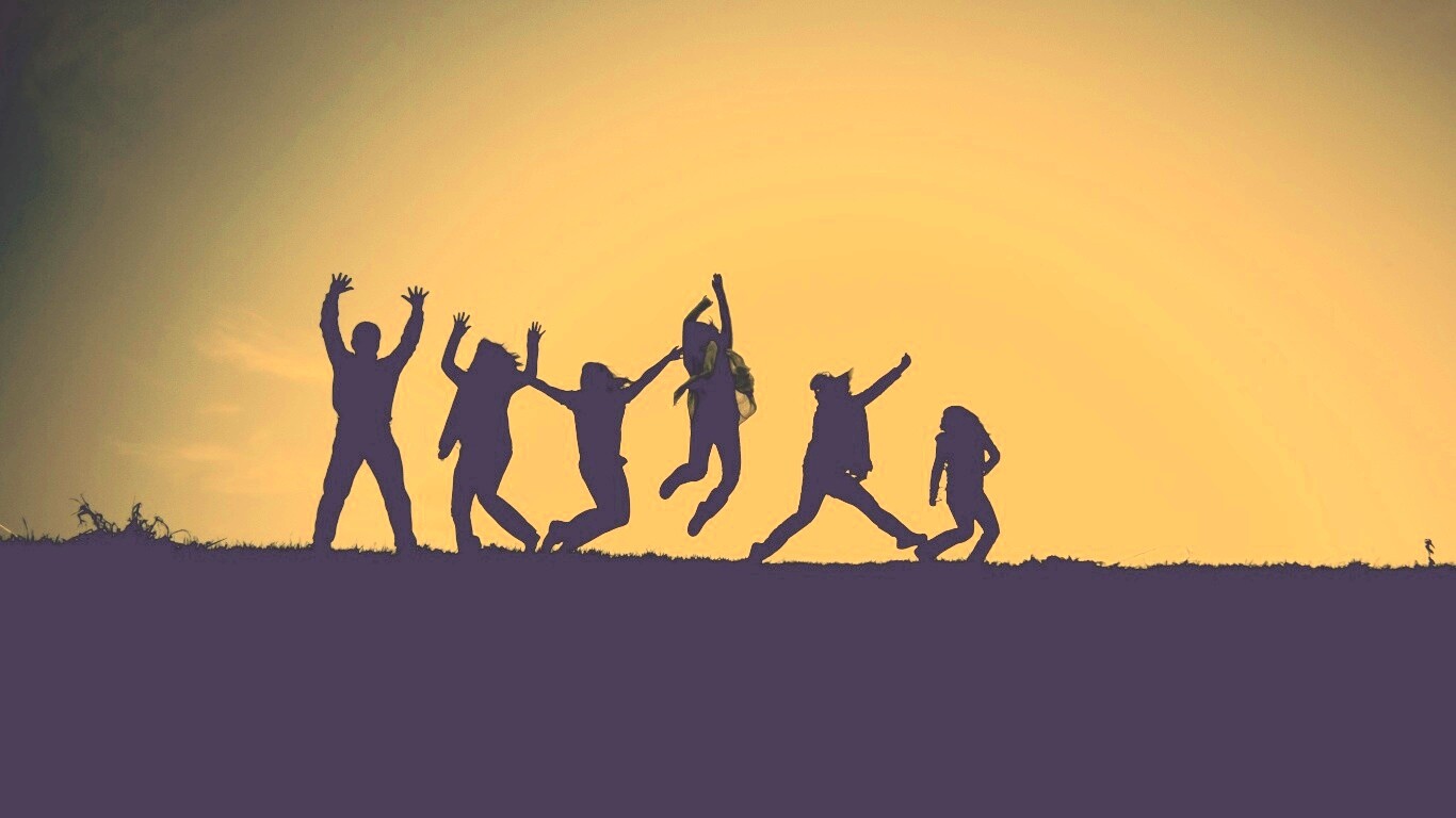 Силуэты людей обои