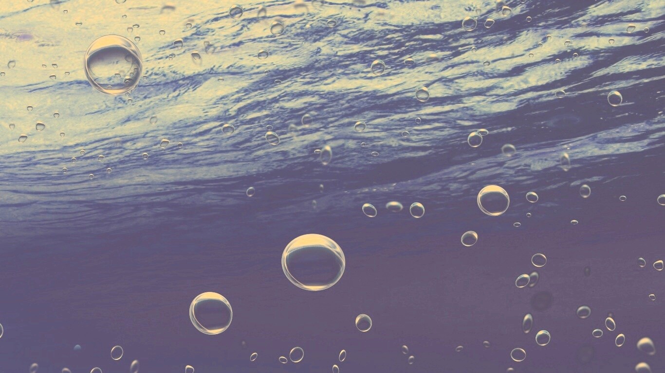 Пузыри под водой обои