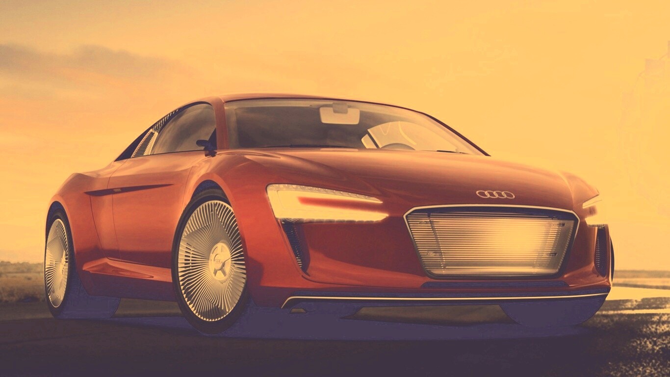 Красный автомобиль Audi обои