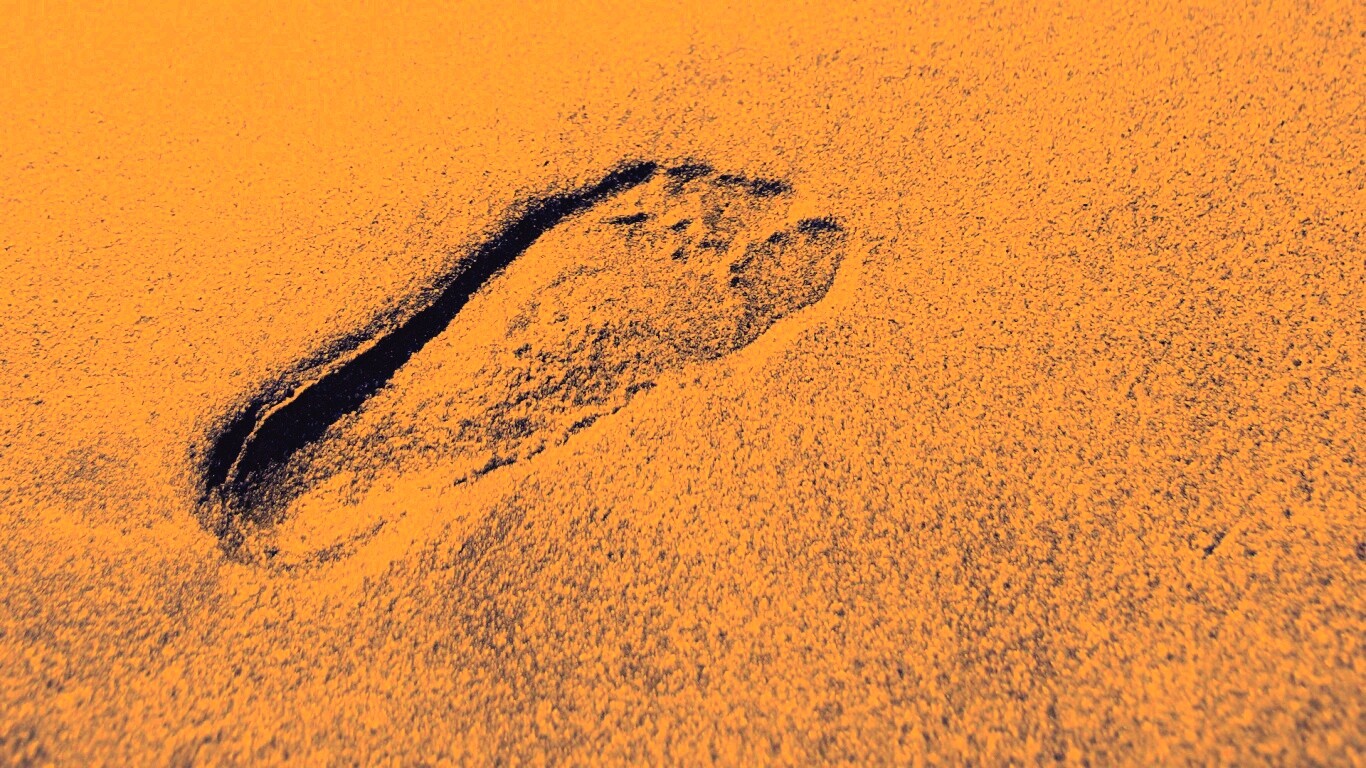 Отпечаток ноги обои