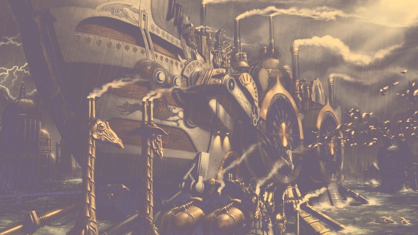 Ноев ковчег в стиле стимпанк обои