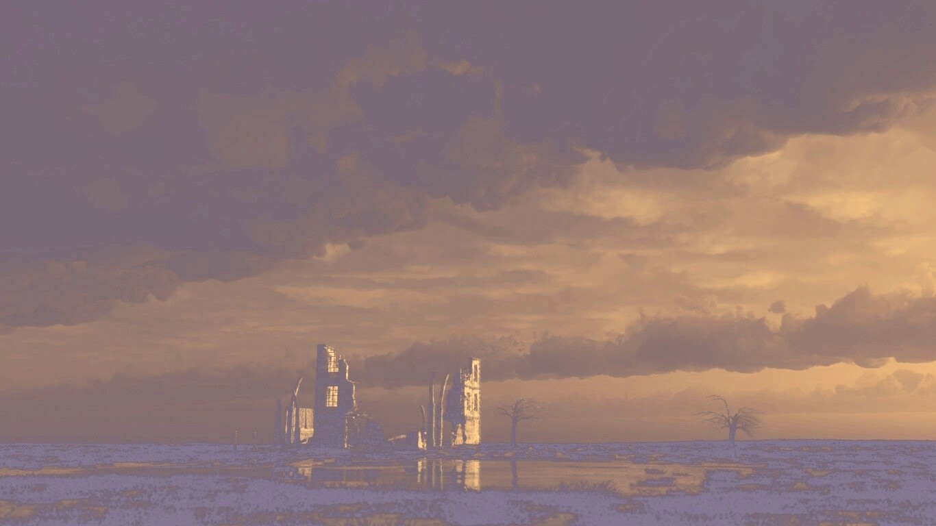 Руины здания обои