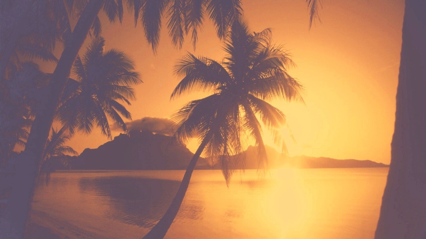 Закат в раю обои