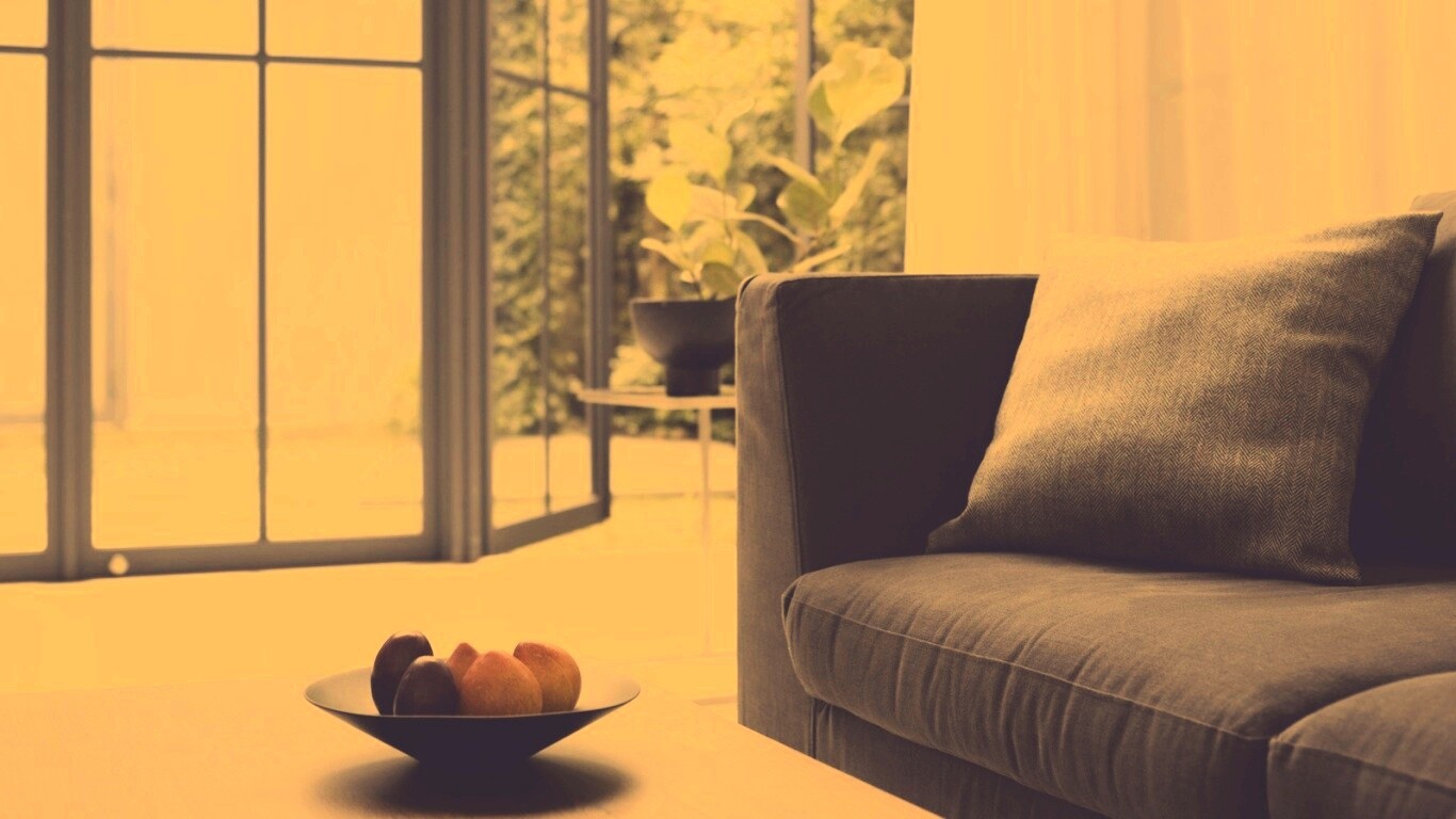 Фрукты в тарелке обои