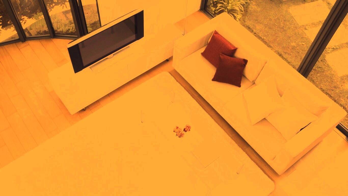 Комната сверху обои