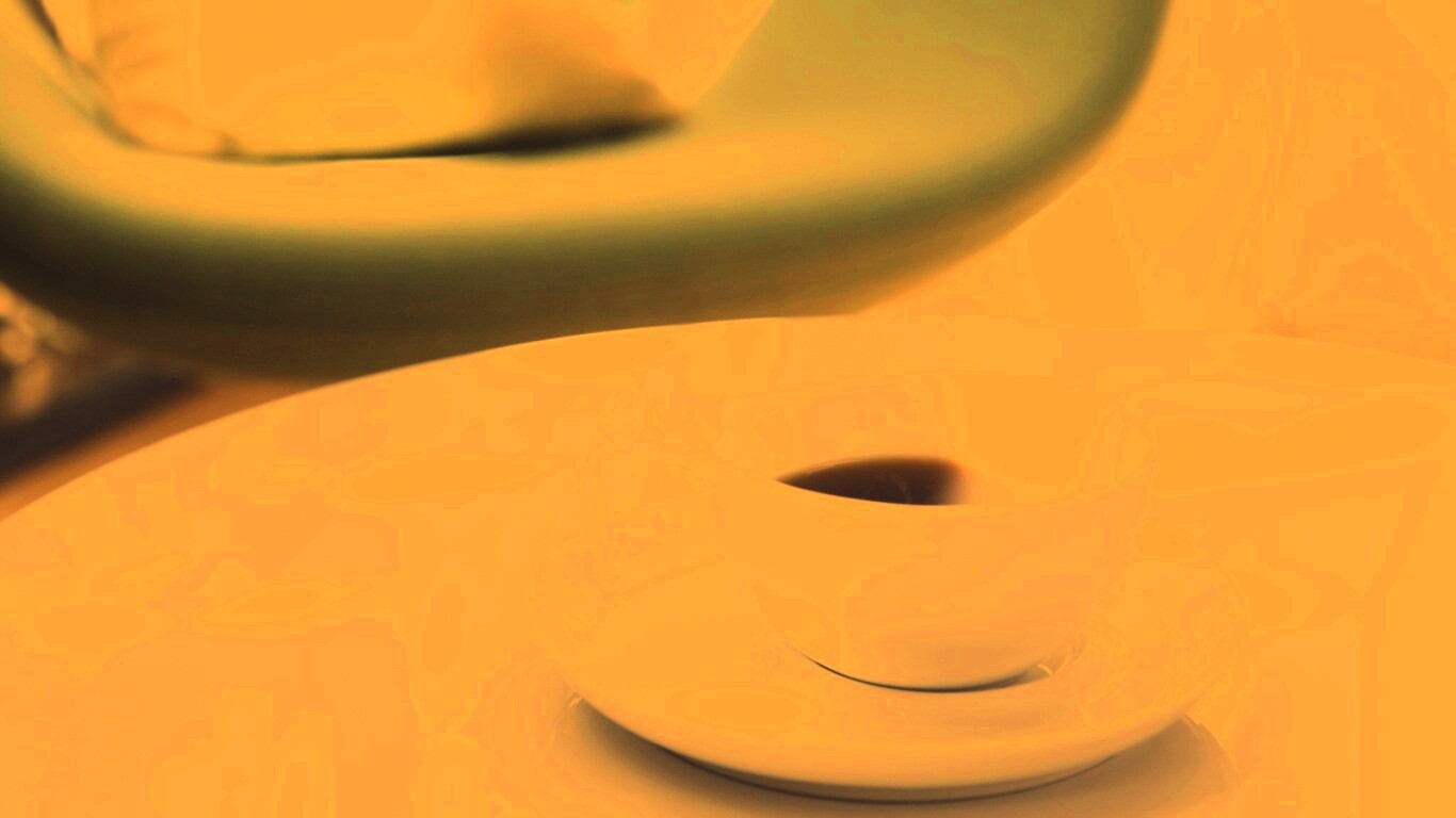 Чашка утреннего кофе обои