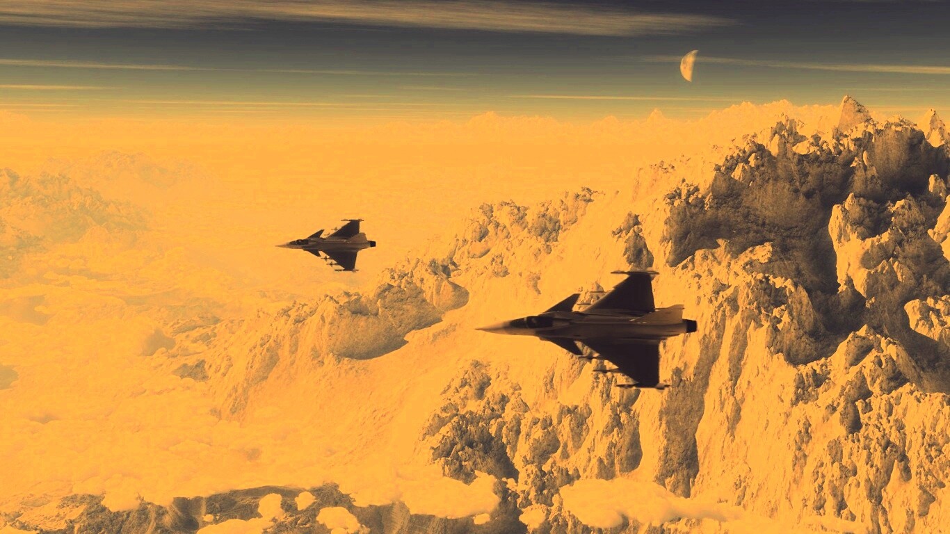 Самолёты в горах обои