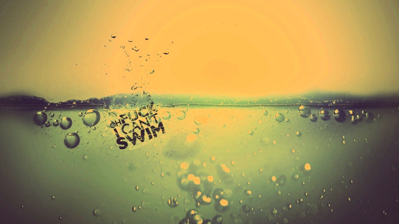 Oh fuck i cant swim обои