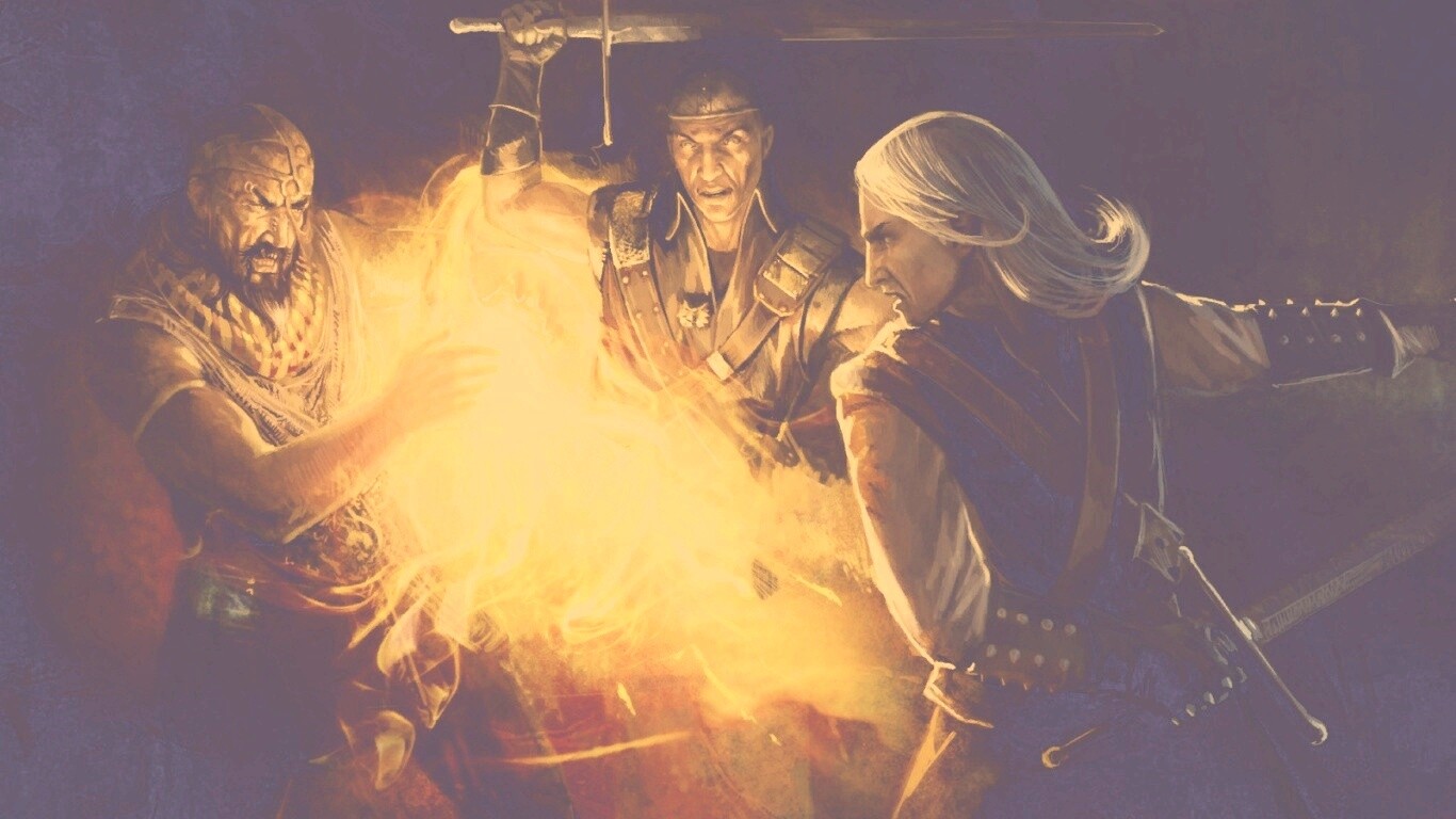 Геральт и Беренгар против Азара обои