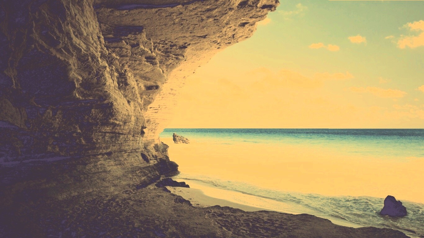 Скальный морской берег обои