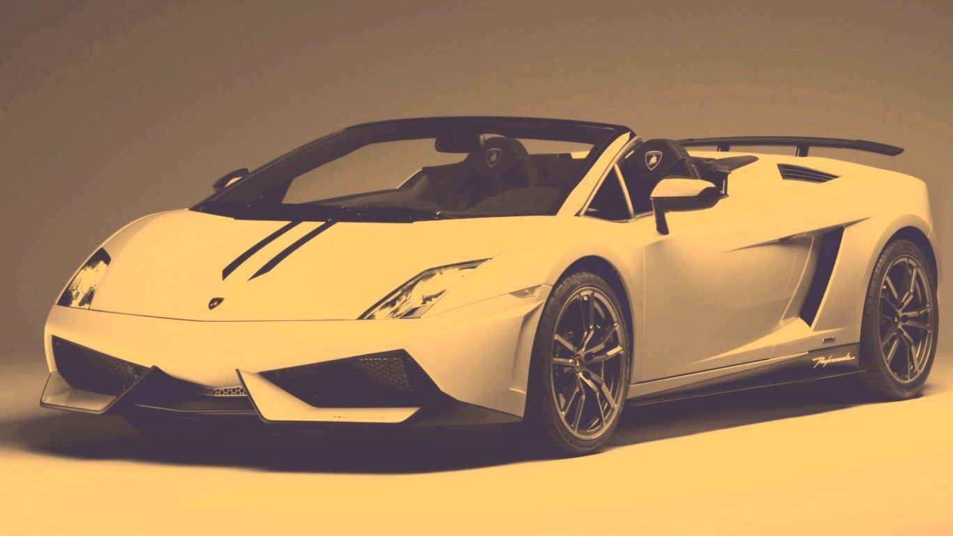 Белый Ламборджини Галлардо обои