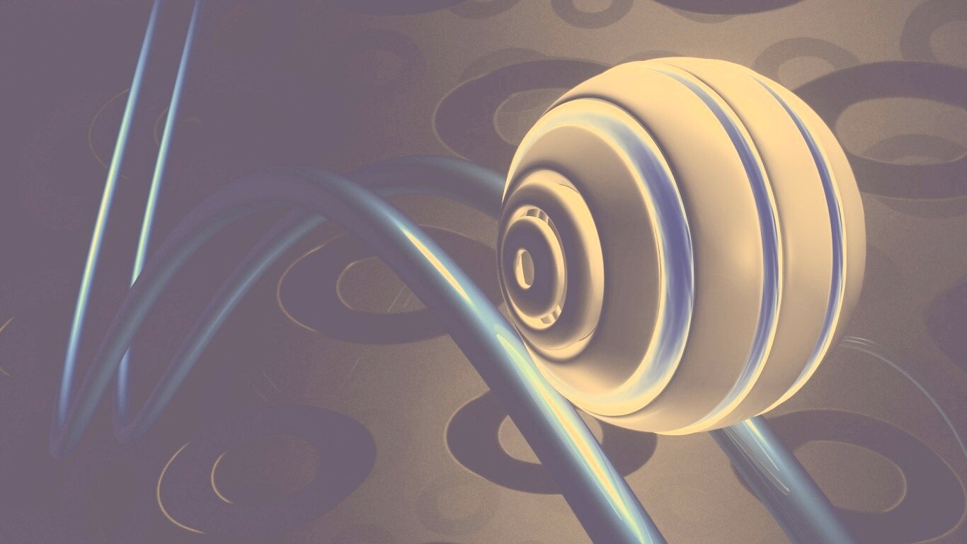 Шарик на рельсах американских горок обои