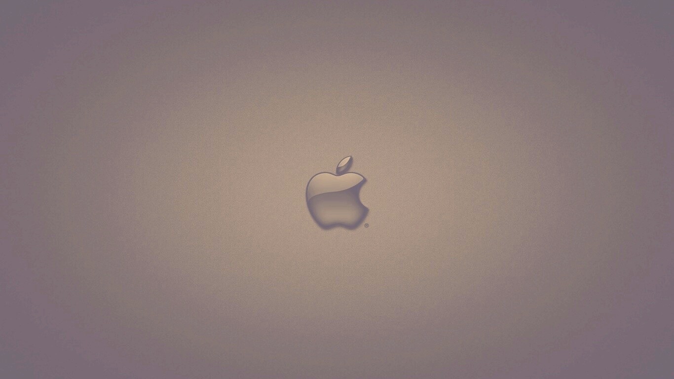 Логотип apple в стекле обои