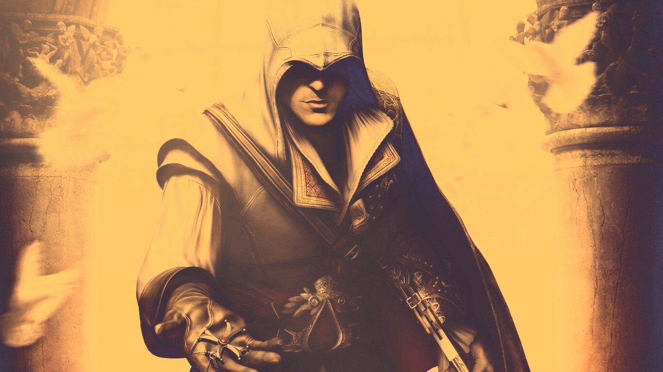Ассасин с крестом обои