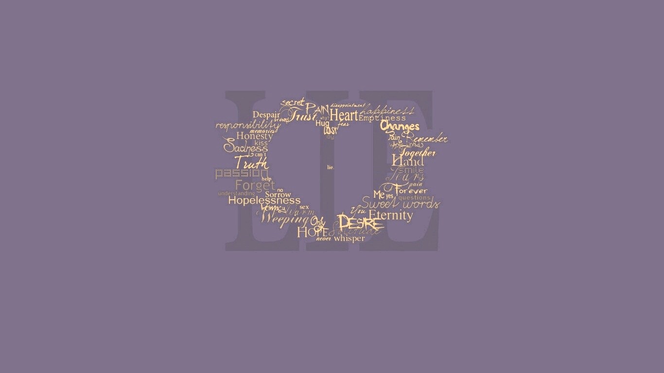 Слова о любви обои