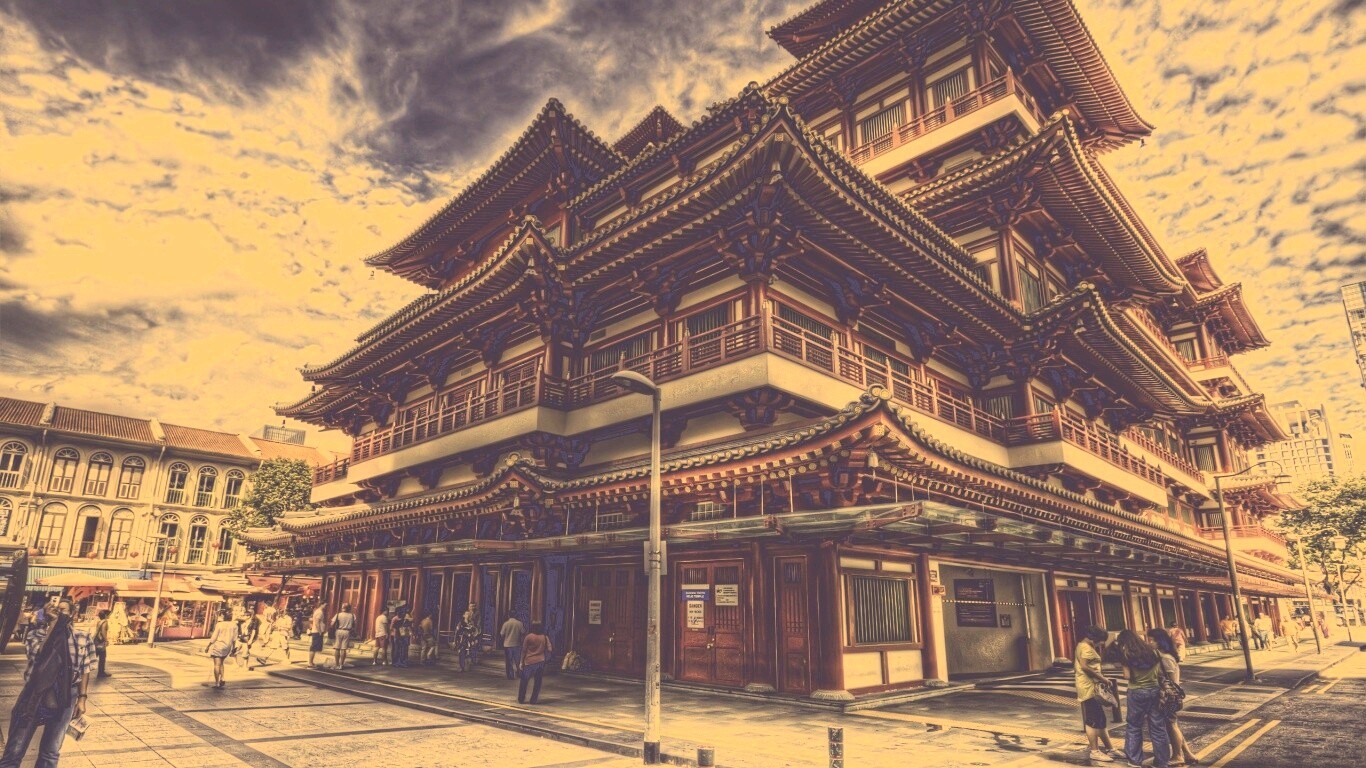 Храм в Сингапуре обои