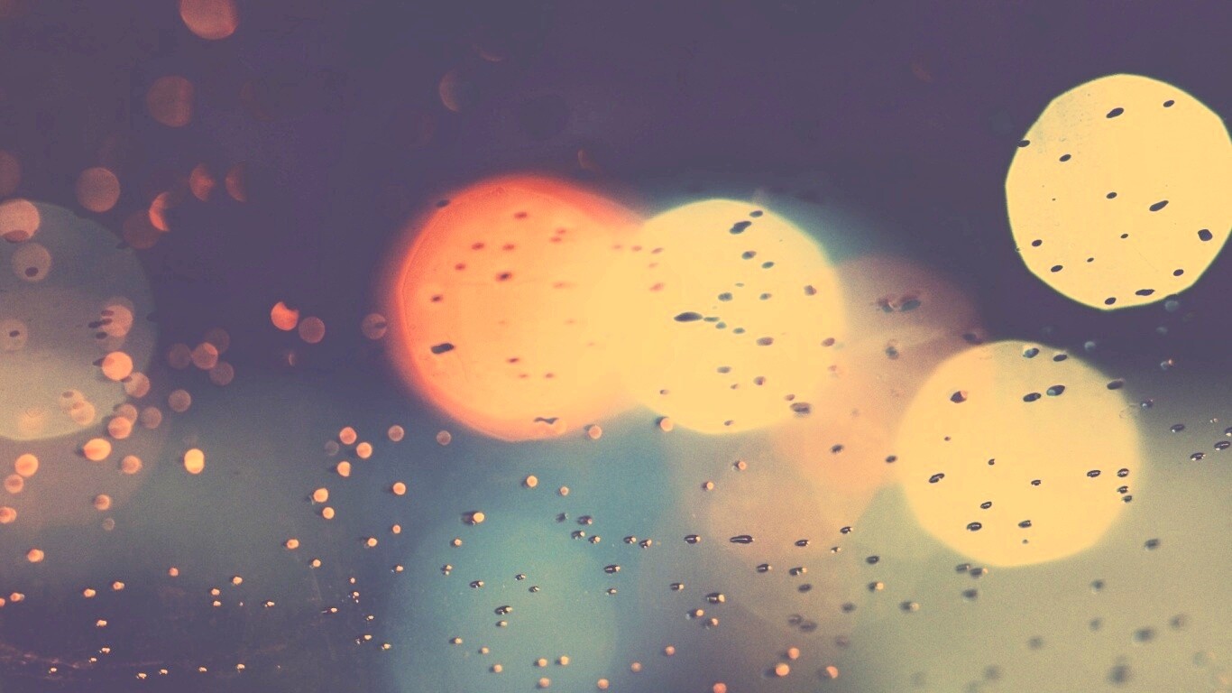 Огни, стекло и капли обои