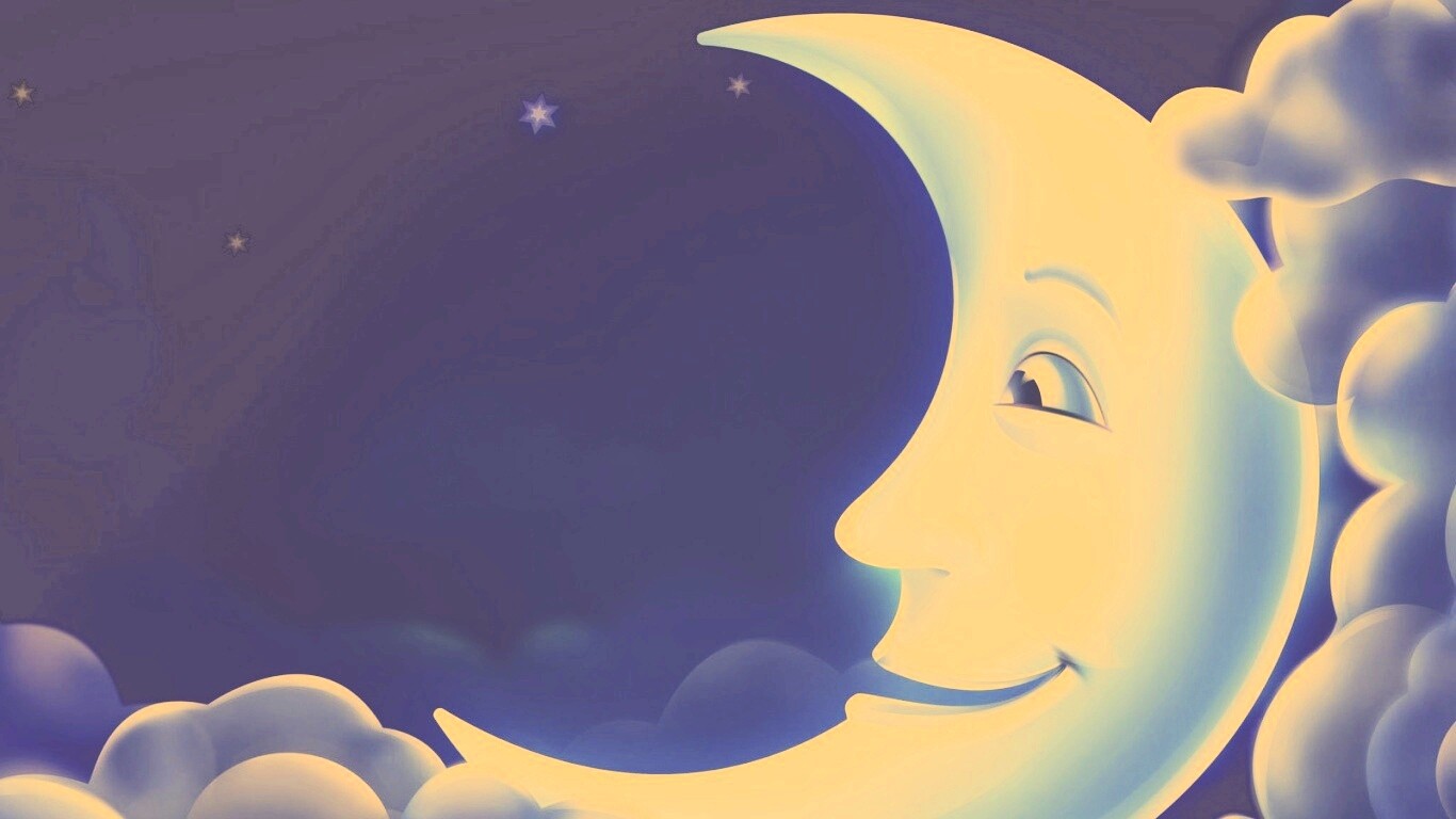 Мультяшный месяц обои