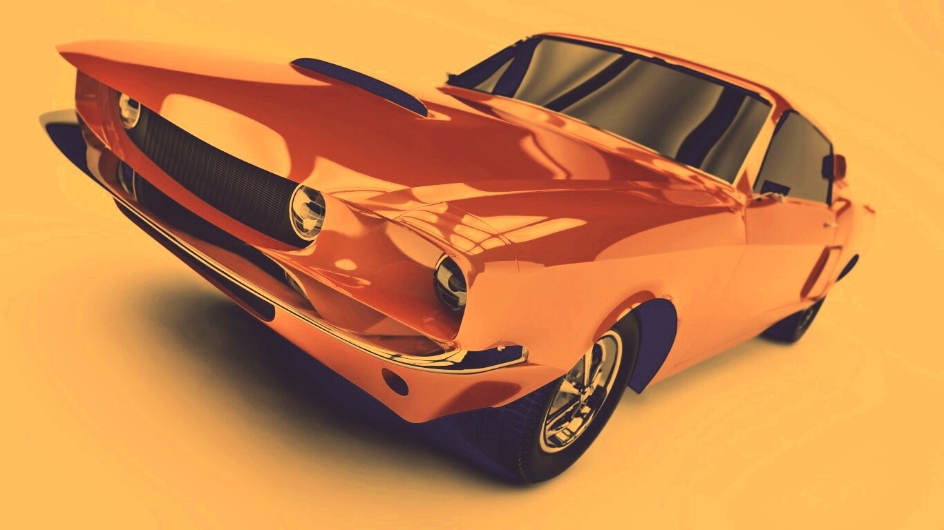 Красный ретро автомобиль обои