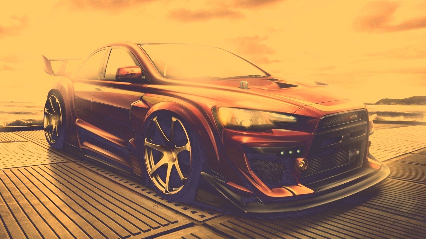 Mitsubishi тюнингованная обои