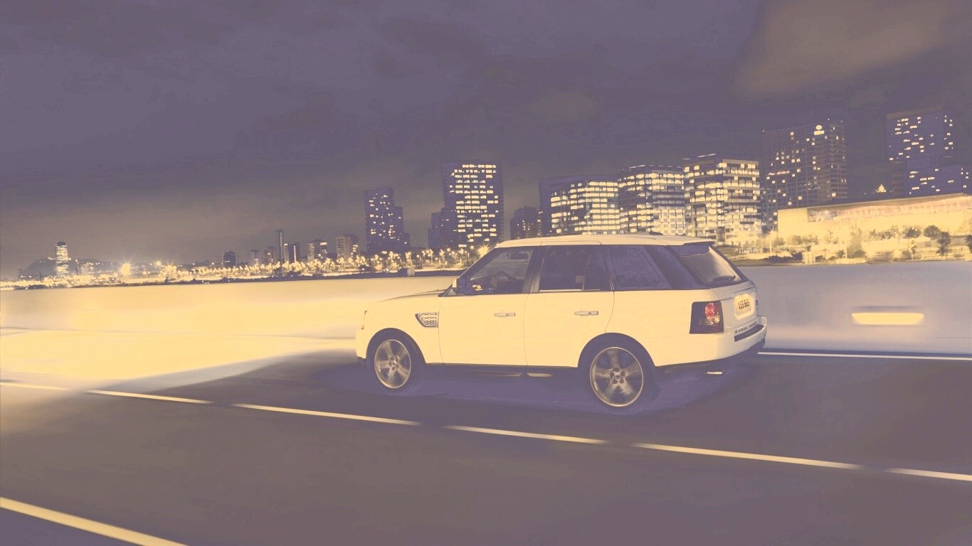 Рендж ровер на трассе обои