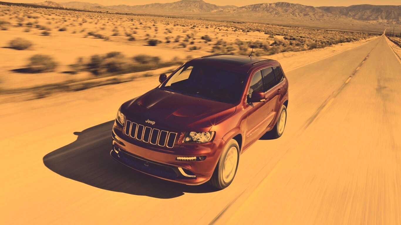 Красный Jeep обои