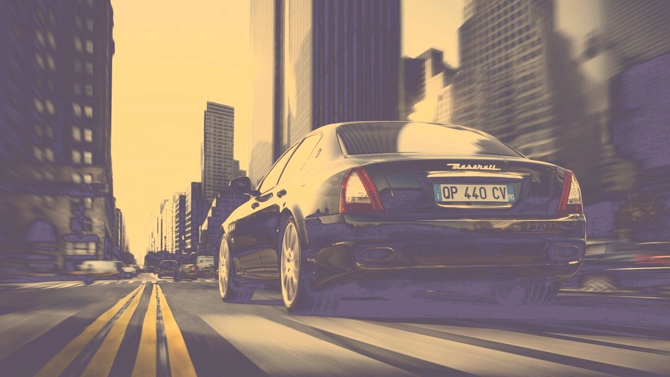 Maserati Quattroporte в городе обои