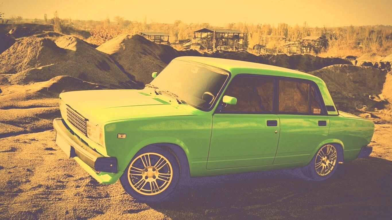 Кислотные жигули обои