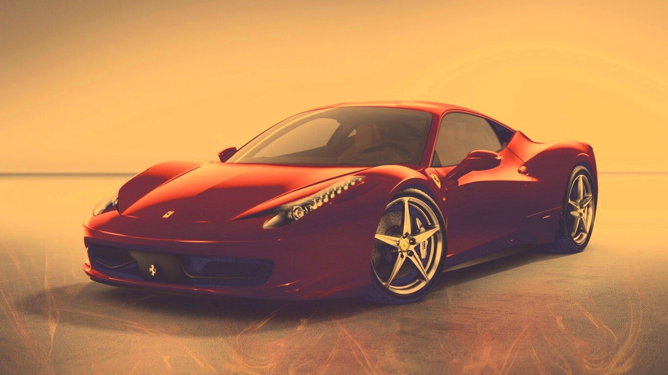 Огненный феррари обои