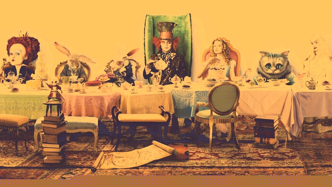 Чай в стране чудес обои