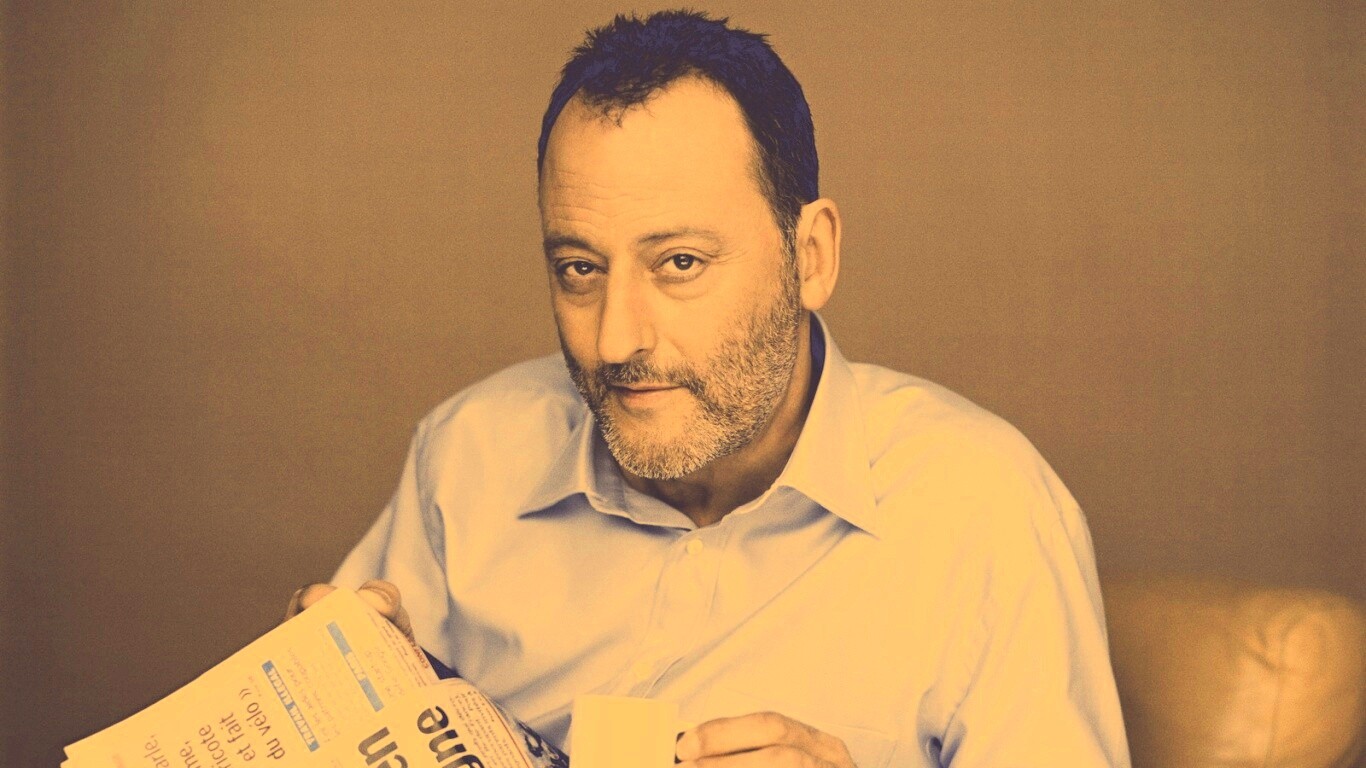 Жан рено пьет кофе обои