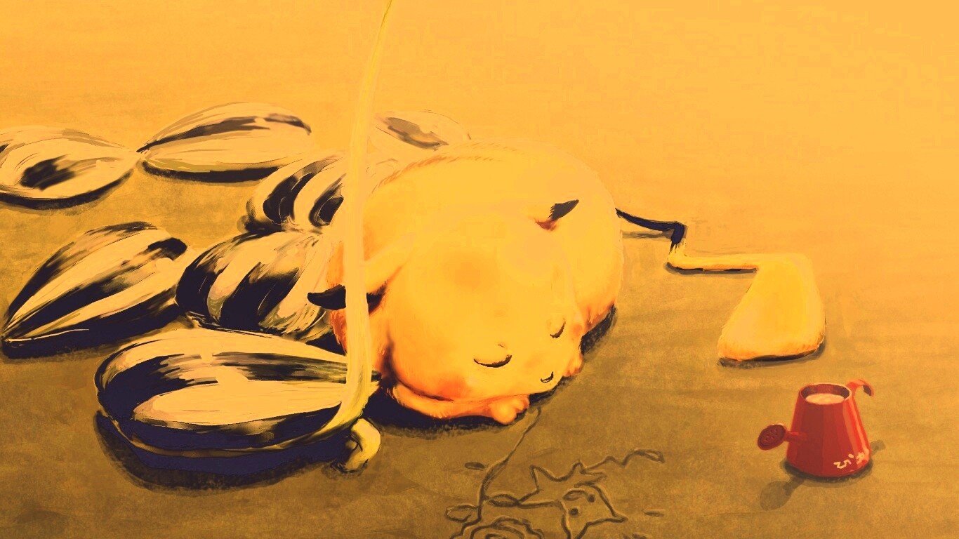 Пикачу отдыхает обои
