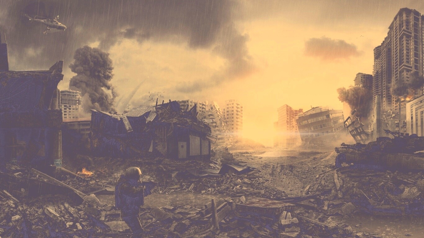 Город после войны обои