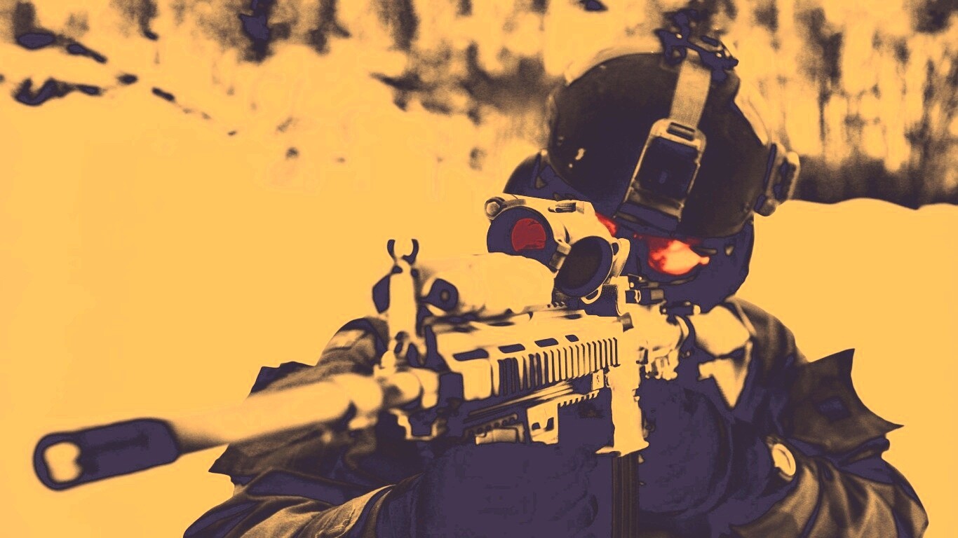 Снайпер зимой обои