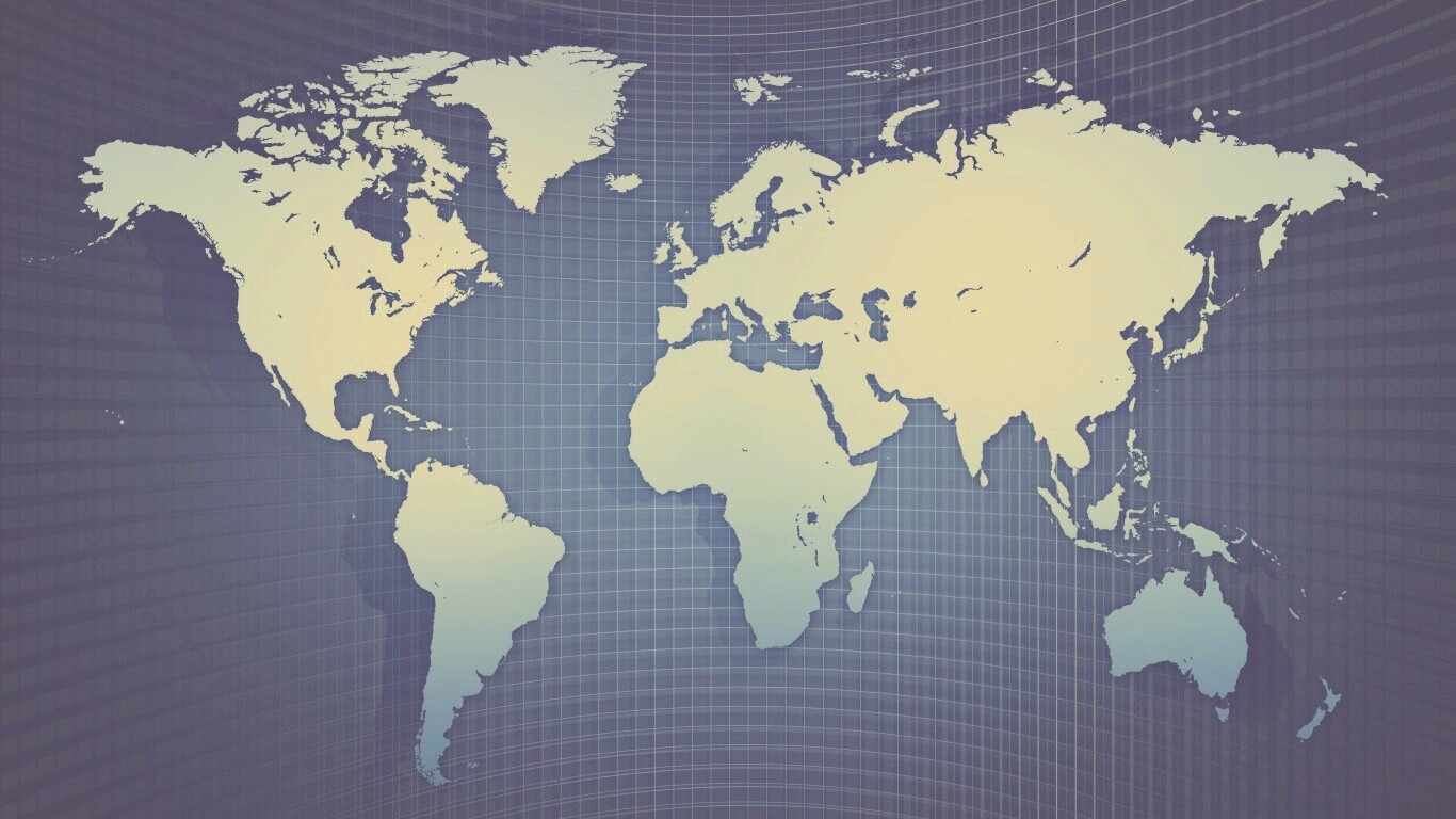 Цифровая карта мира обои
