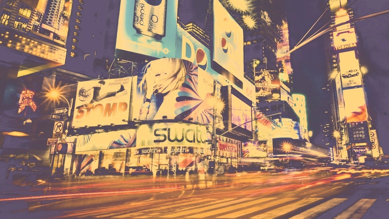 Огни мегаполиса обои