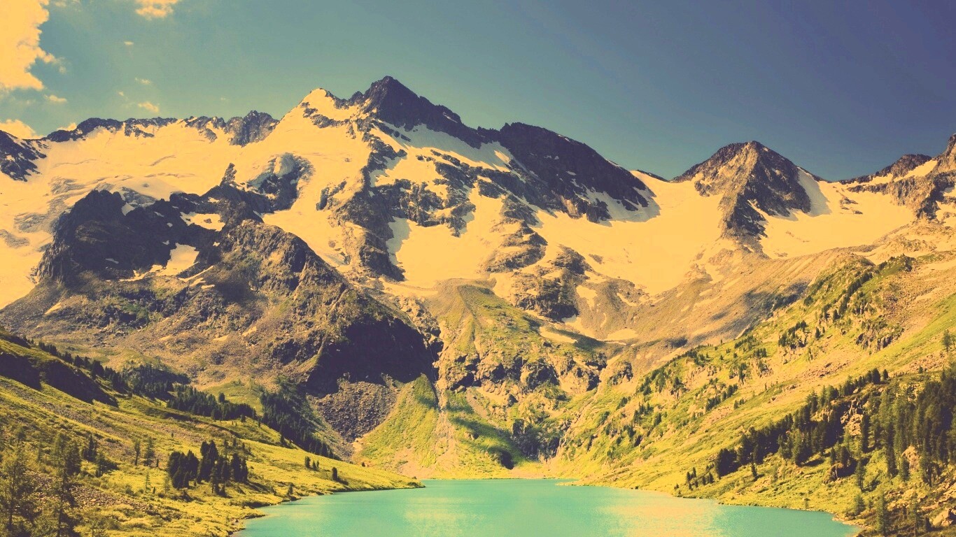 Горное озеро обои