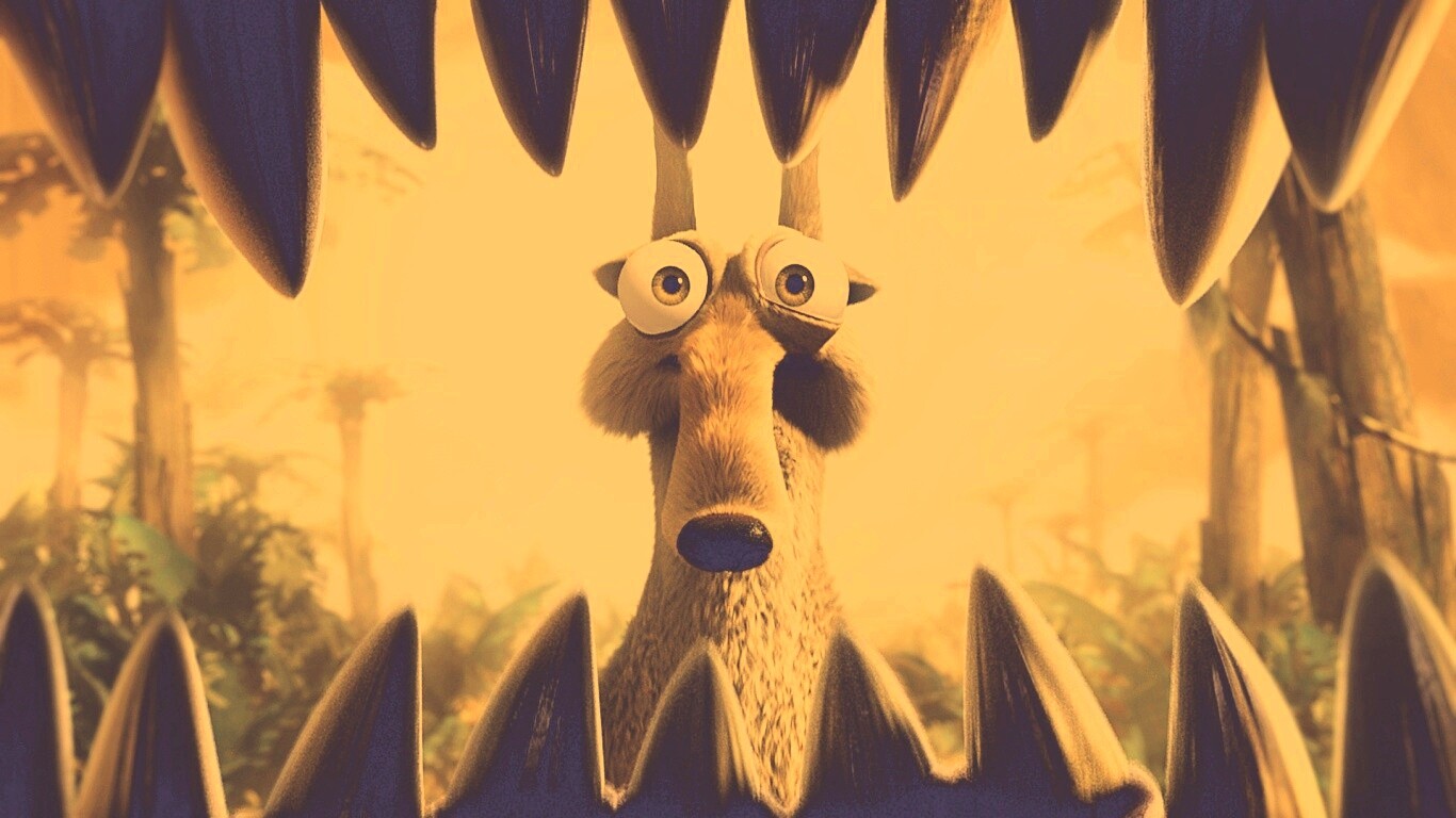 Скрэт и динозавр обои