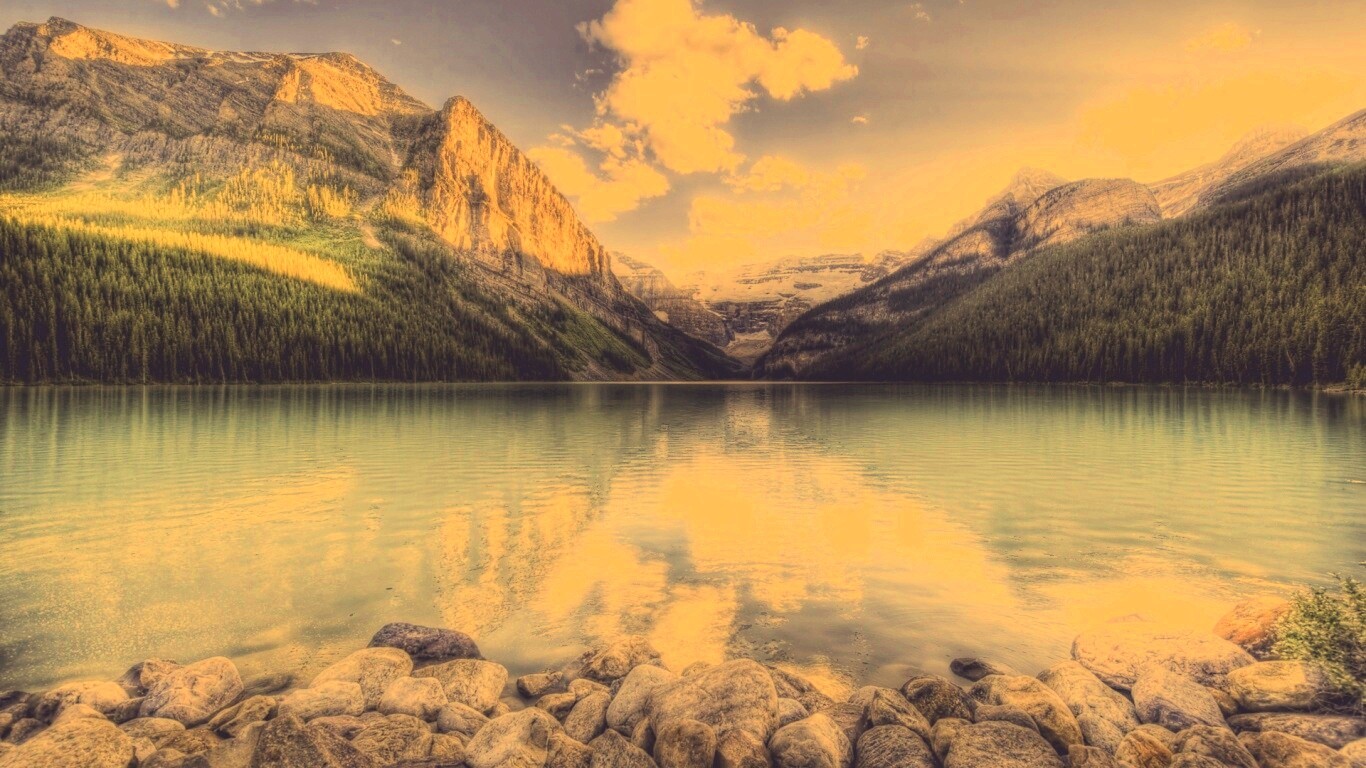 Горное озеро обои