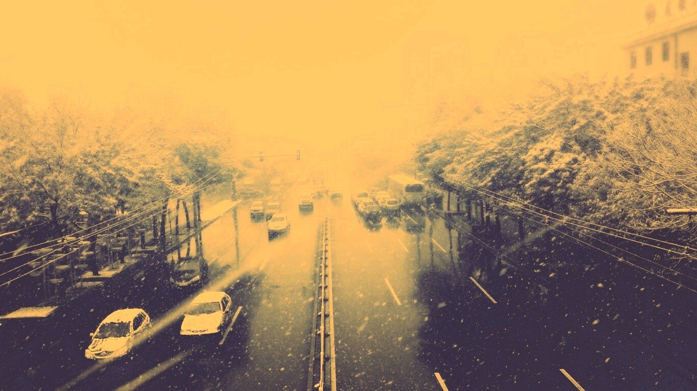 Снегопад в токио обои