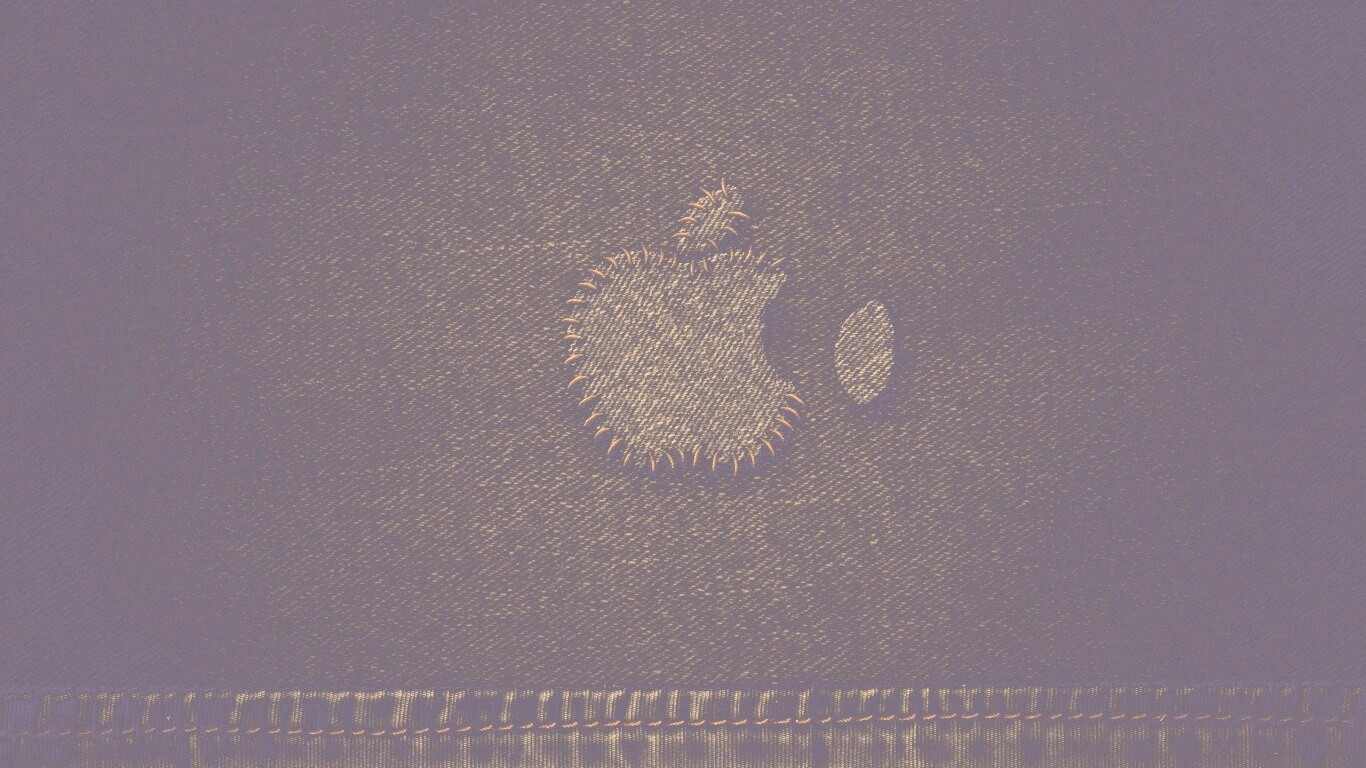 Штопанный Apple обои