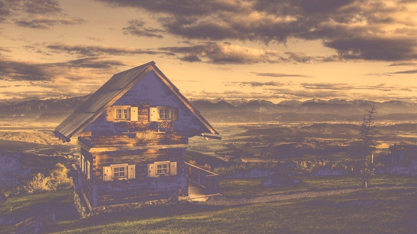 Старенький дом в Австрии обои